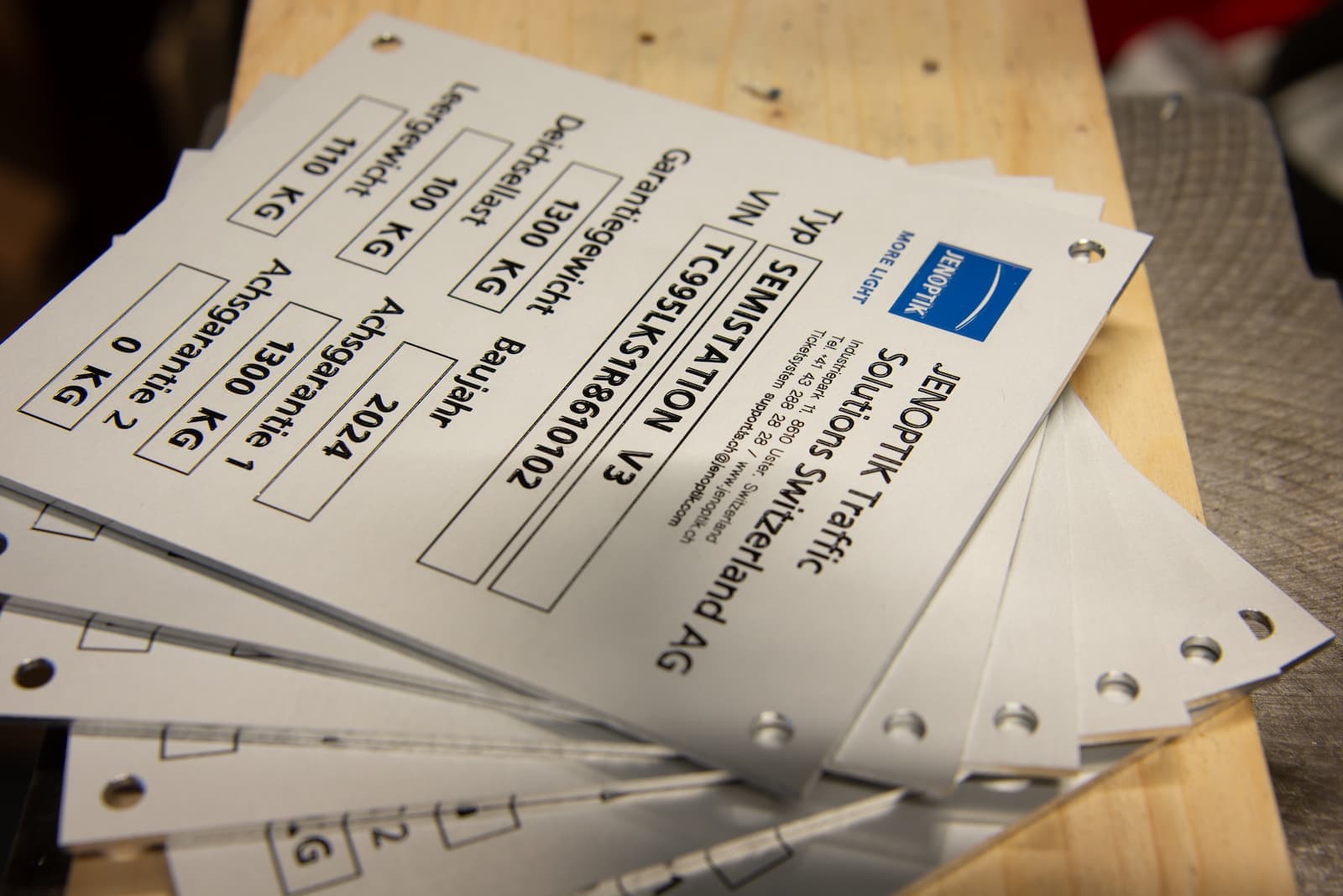 CNC graviertes Schild für Jenoptik